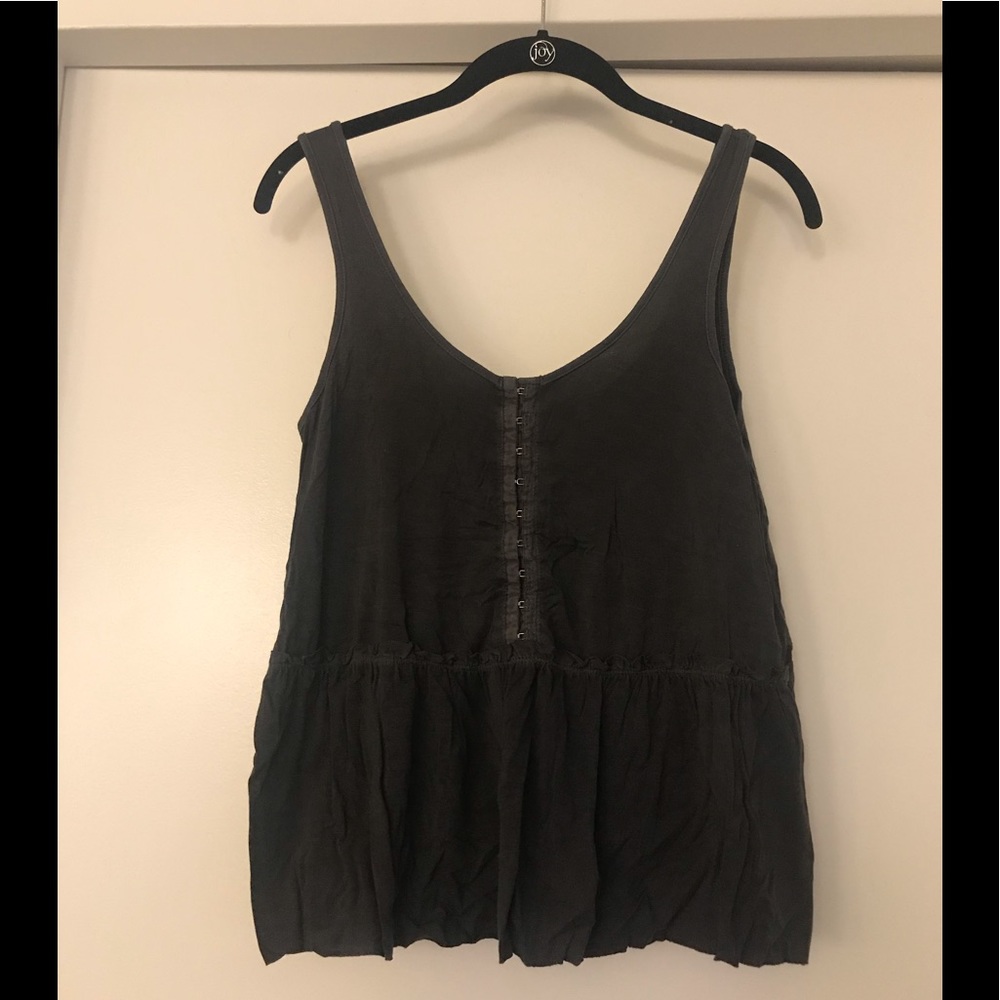 American Eagle Grey Hook & Eye Tank Top
